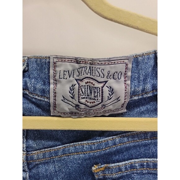Vtg LEVI'S Jeans Silver Medal Distressed Gray Tab Cut Off Shorts Sz‎ 40 - Picture 3 of 16